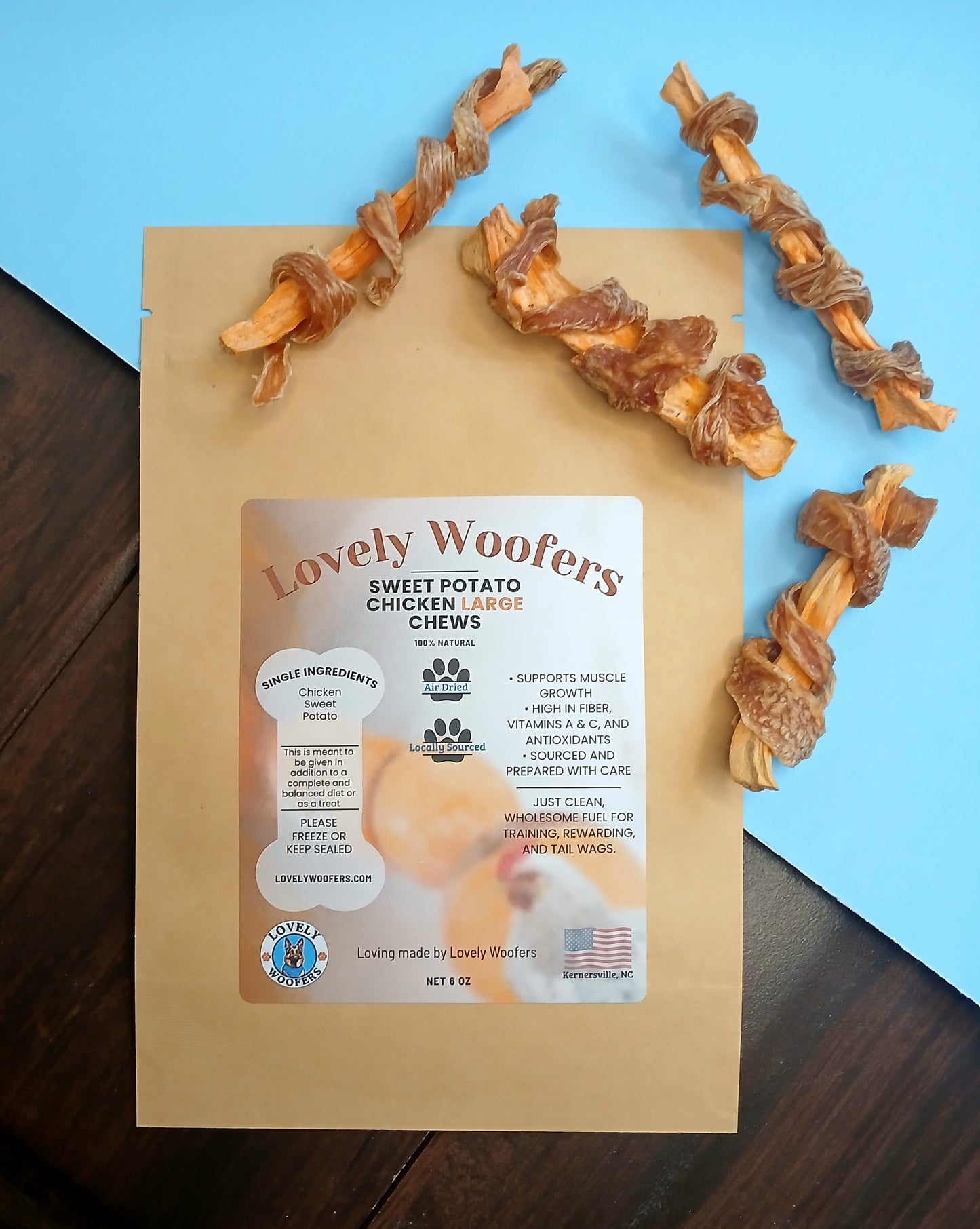 Sweet Potato Chicken Chews Large